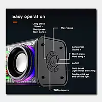 LENYES S220 Portable Wireless Speaker | 12W | Bluetooth 5.3 | RGB