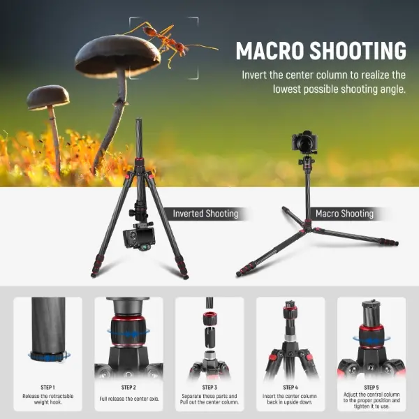 NEEWER TP75 74 Inch Pro Video Tripod with Fluid Head