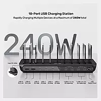 UNITEK uCharge 240W 10-Port USB Smart Charging Station