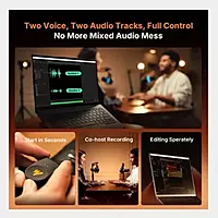 Maono PD200W Hybrid Wireless Podcast Microphone with Boom Arm