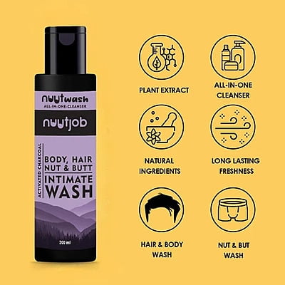 Nuutjob - All-in-one Combo Intimate Wash + Liquid Powder + Intimate Deo Spray 400ml Combo Pack