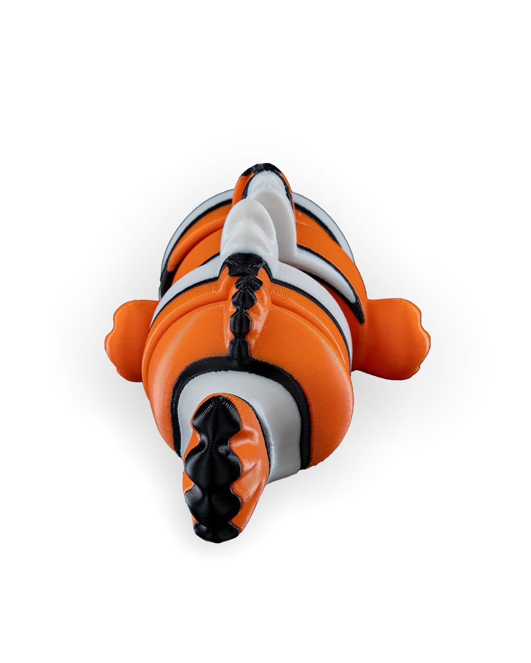 Cute Flexi Clownfish Fridge Magnet - 3D Printed Flexi Keychain with Magnet