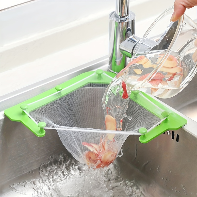 KITCHEN SINK CORNER TRIANGLE STRAINER 30PIECES OF DRAINING NET
