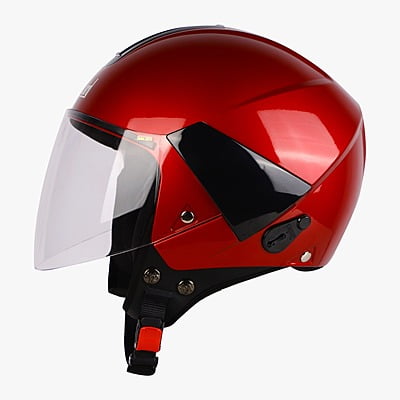 STEELBIRD SBH-5 TRIPLE NINE GLOSSY CHERRY RED C/V 580 MM