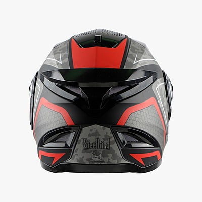 STEELBIRD SBH-17 ROBOT 24 MAT BLACK+GREY C/V (L)