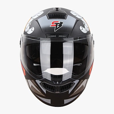 STEELBIRD SBA-7 ISS BIRDIE MATT BLACK/GREY C/V (M)