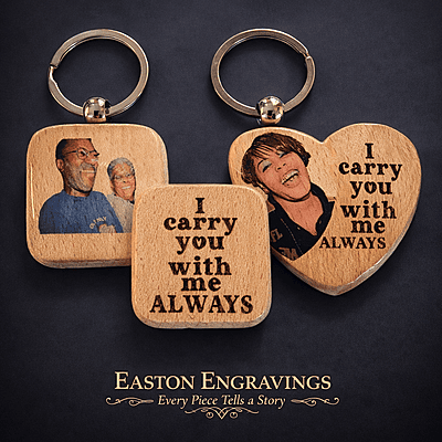 Personalized Photo Memorial Keychain