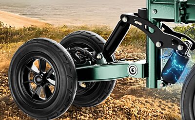 Helavo Scooter de Rodilla Ajustable para Adultos con Suspensión, Ruedas de Goma Todo Terreno Helavo Scooter de Rodilla Ajustable para Adultos con Suspensión, Ruedas de Goma Todo Terreno