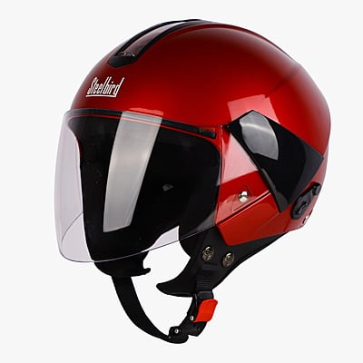 STEELBIRD SBH-5 TRIPLE NINE GLOSSY CHERRY RED C/V 600 MM