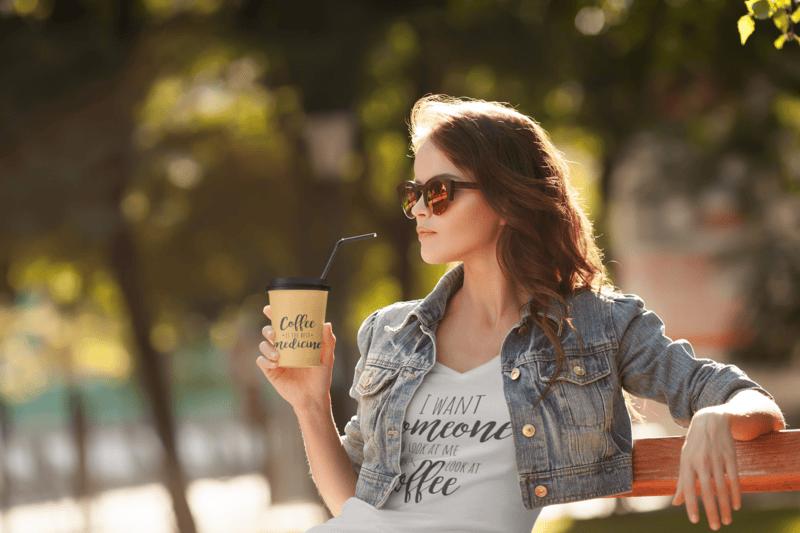 I Want Someone To Look At Me The Way I Look At Coffee Soft Cream BELLA + CANVAS Unisex T-shirt