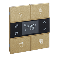 EAE KNX Switch Rosa Metal Series 2 Fold With Thermostat
