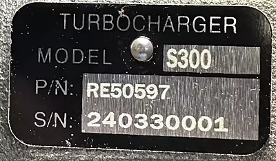 RE50597 - TURBO JOHN DEERE Agricultural vehicle (Altitude comp.) Tractor - NEW REPLACEMENT - $300 CORE CHARGE