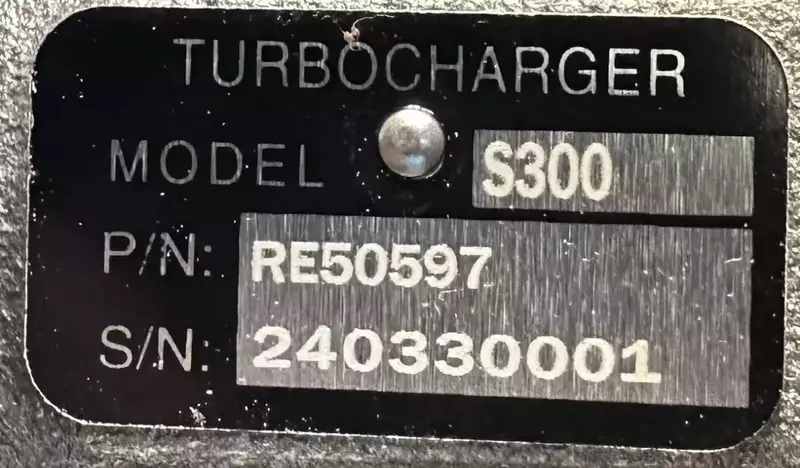 RE50597 - TURBO JOHN DEERE Agricultural vehicle (Altitude comp.) Tractor - NEW REPLACEMENT - $300 CORE CHARGE