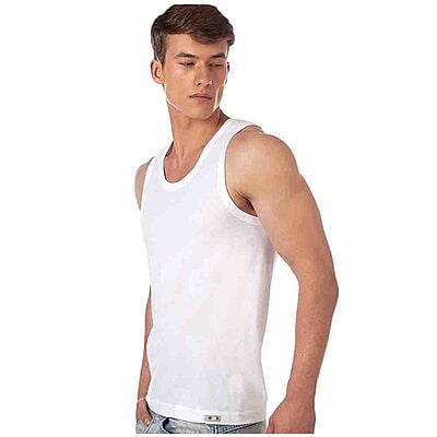 ONN NB 121 Men's White Cotton Fine Gym Vest (Pack of 2) | InnerMan