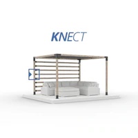 KNECT Pergola Post Wall and Railing Bracket for 4x4 Wood Posts | 1 Pack