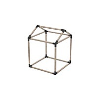 GRID 30 Single Pergola Kit with Base for 4x4 Wood Posts
