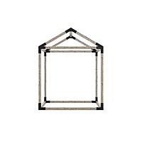 GRID 30 Single Pergola Kit with Base for 4x4 Wood Posts