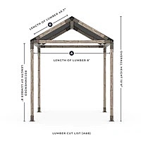 GRID 30 Single Pergola Kit with Water-Repellant Top for 4x4 Wood Posts