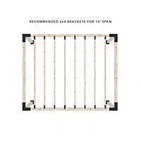 Pergola Kit for 4x4 Wood Posts with KNECT 2x4 Top Rafter Brackets