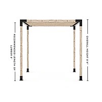 Pergola Kit for 4x4 Wood Posts with KNECT 2x4 Top Rafter Brackets