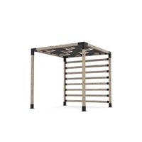 Pergola Kit with 4x4 KNECT Post Wall and Wave Shades for 4x4 Wood Posts