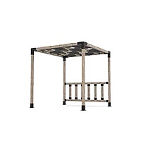 Pergola Kit with 4x4 KNECT Post Wall and Wave Shades for 6x6 Wood Posts