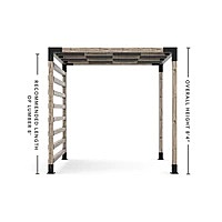 Pergola Kit with 4x4 KNECT Post Wall and Wave Shades for 4x4 Wood Posts