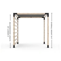 Pergola Kit with Post Wall for 4x4 Wood Posts