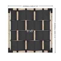 Pergola Kit with Wave Shades for 4x4 Wood Posts
