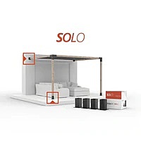 SOLO Pergola Post Base and Wall Mount Bracket for 4x4 Wood Posts | 1 Pack