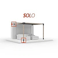 SOLO Pergola Post Base and Wall Mount Bracket for 4x4 Wood Posts | 1 Pack
