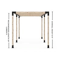 Double Pergola Kit for 4x4 Wood Posts with KNECT 2x4 Top Rafter Brackets