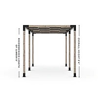 Double Pergola Kit with Wave Shades for 4x4 Wood Posts