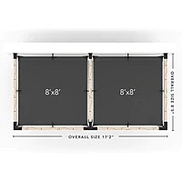 Double Wall Mount Pergola Kit with 2 SHADE SAILS for 4x4 Wood Posts