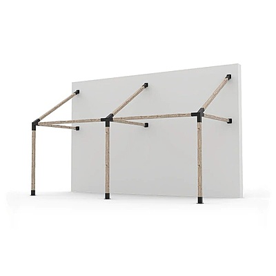 GRID 30 Double Wall Mount Pergola Kit for 4x4 Wood Posts