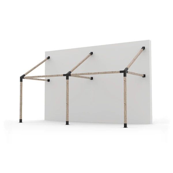 GRID 30 Double Wall Mount Pergola Kit for 4x4 Wood Posts