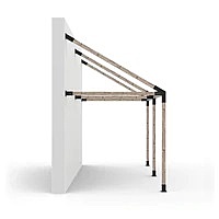 GRID 30 Double Wall Mount Pergola Kit for 4x4 Wood Posts