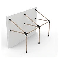 GRID 30 Double Wall Mount Pergola Kit for 4x4 Wood Posts