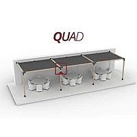 QUAD 4 Arm Pergola Extension Bracket with 2 SOLOs for 4x4 Wood Posts
