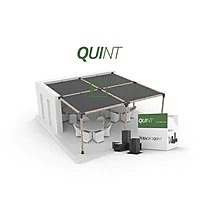 QUINT 5 Arm Pergola Structure Expansion Bracket with SOLO for 4x4 Wood Posts