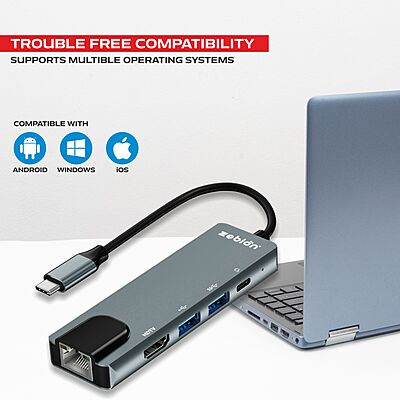 C TYPE ZEBION HUB MAX 5 IN 1 (1000GS)