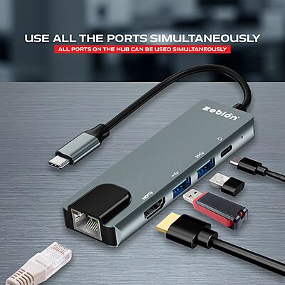 C TYPE ZEBION HUB MAX 5 IN 1 (100GS)