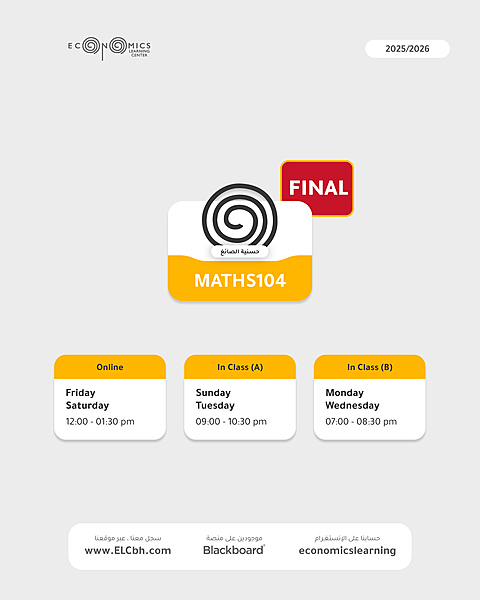 MATHS104 - Mathematics For Business Management II - Online - Final