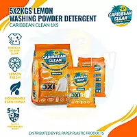 Washing Powder Detergent Lemon Caribbean Clean 2kgs. 1/5