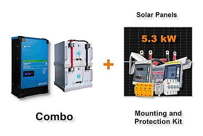 5.0 kW VICTRON EasySolar - FREEDOM WON Combo, c/w 2x 5.0 kWh Lithium Batteries