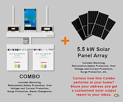5.0 kW VICTRON EasySolar - FREEDOM WON Combo, c/w 2x 5.0 kWh Lithium Batteries