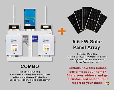5.0 kW VICTRON EasySolar - HUBBLE Combo, c/w 2x 5.5 kWh Lithium Batteries