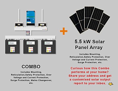 5.0 kW VICTRON EasySolar - PYLONTECH Combo, c/w 3x 3.5 kWh Lithium Batteries