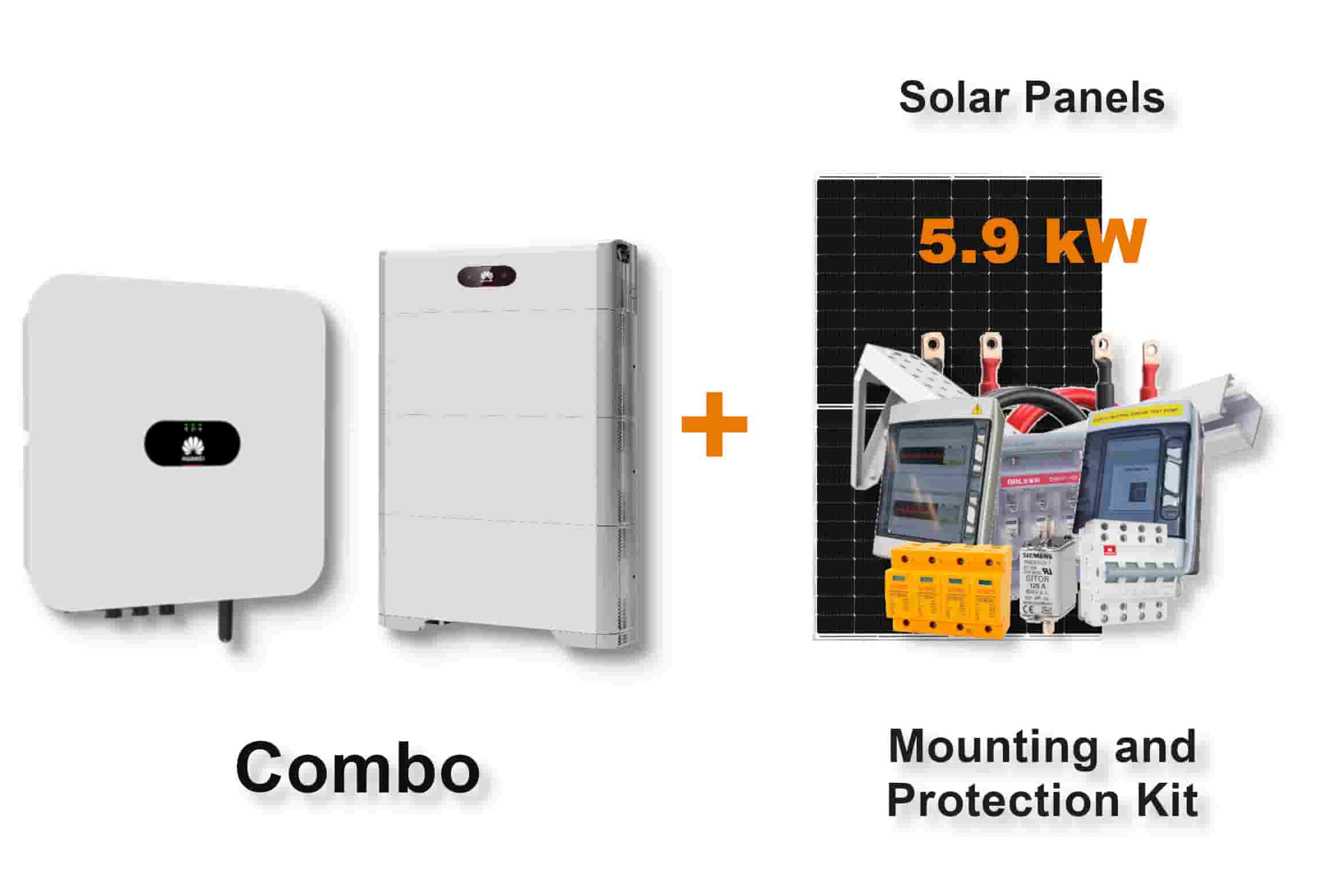 5.0 kW HUAWEI Fusion Solar Combo, c/w 15 kWh Floor Standing Lithium Battery