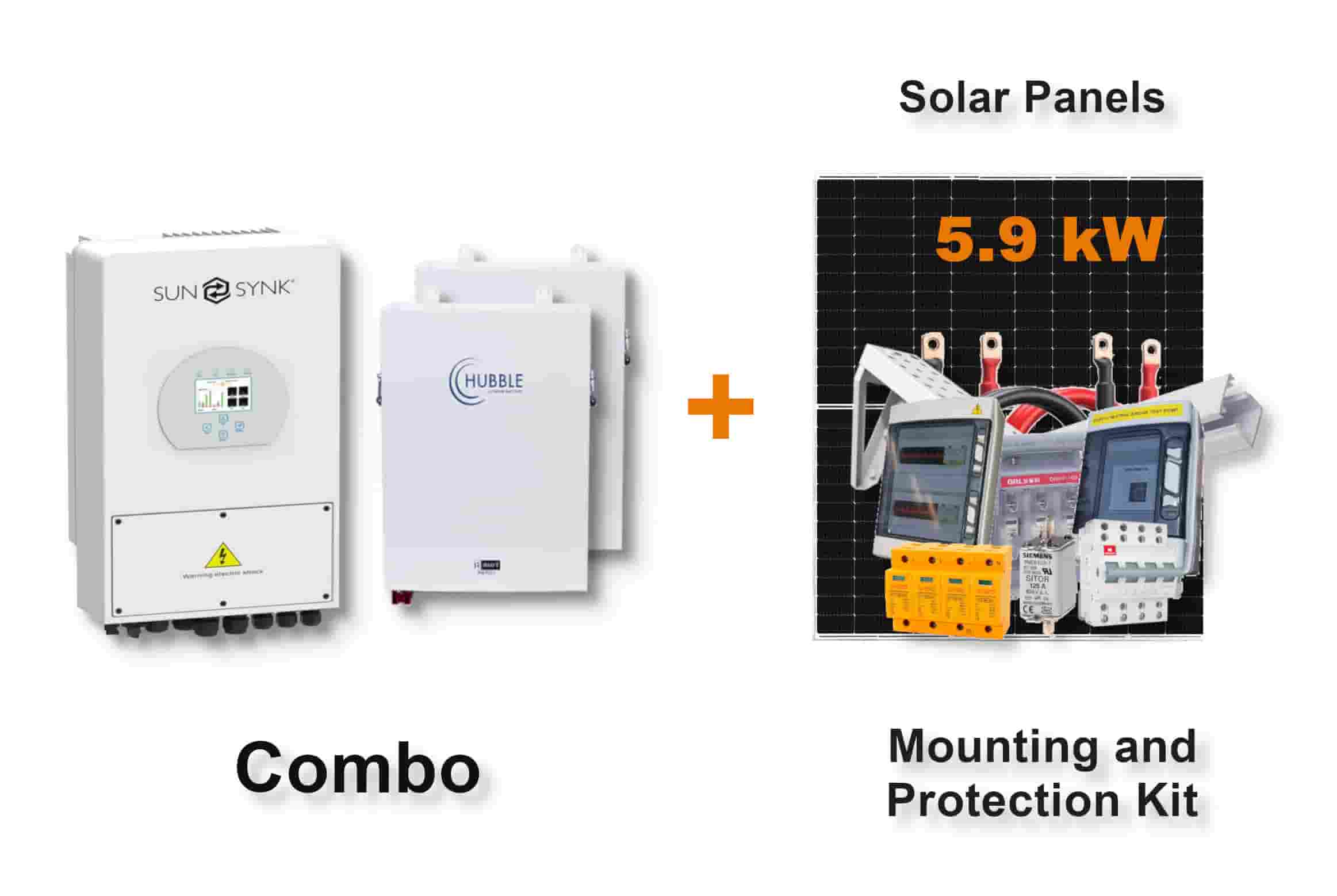 5.0 kW SUNSYNK Hybrid - HUBBLE Combo, c/w 2x 5.5 kWh Lithium Batteries 5.0 kW SUNSYNK Hybrid - HUBBLE Combo, c/w 2x 5.5 kWh Lithium Batteries